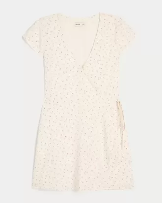 Abito avvolgente a maniche corte