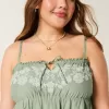Abito babydoll ricamato senza spalline
