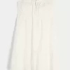 Abito babydoll ricamato senza spalline