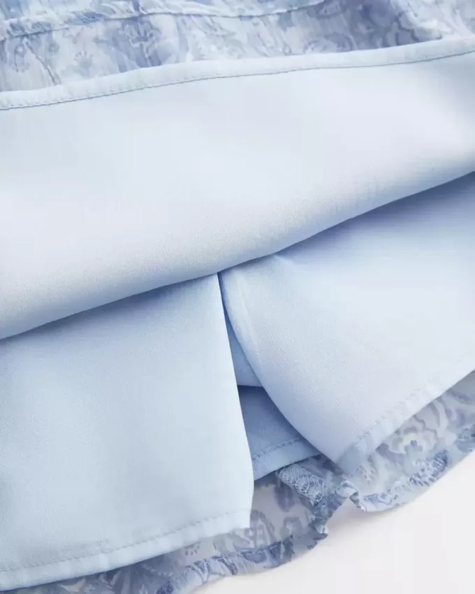 Abito gonna-pantalone in chiffon