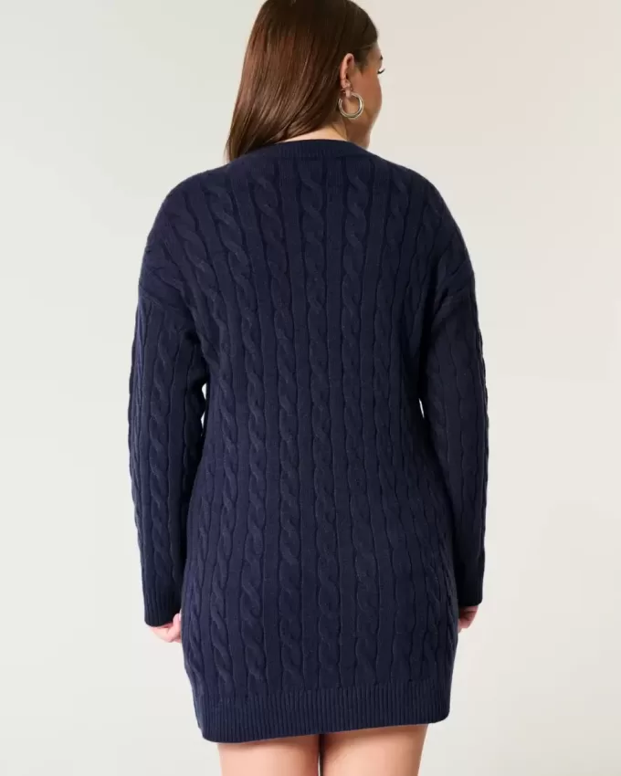 Abito in maglia a trecce comodo