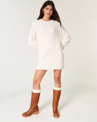 Abito in maglia a trecce comodo