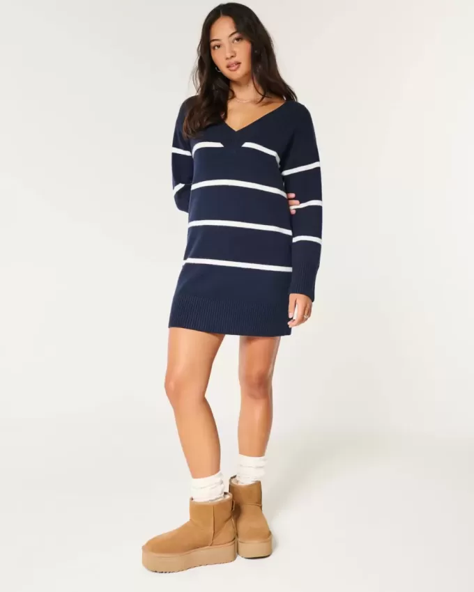 Abito in maglia di jersey con spalle scoperte