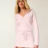 Abito in pile a maniche lunghe con cappuccio