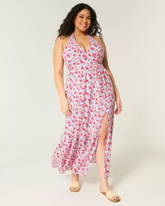 Abito lungo con scollo all’americana