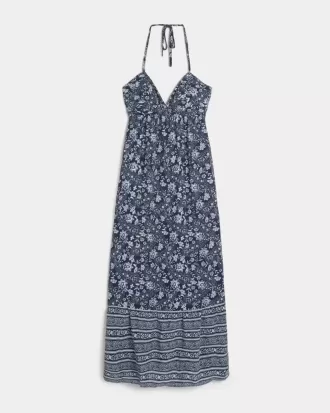 Abito lungo con scollo all’americana e schiena scoperta