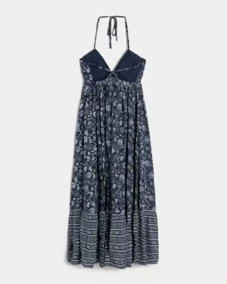 Abito lungo con scollo all’americana e schiena scoperta