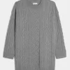 Abito oversize in maglia a trecce