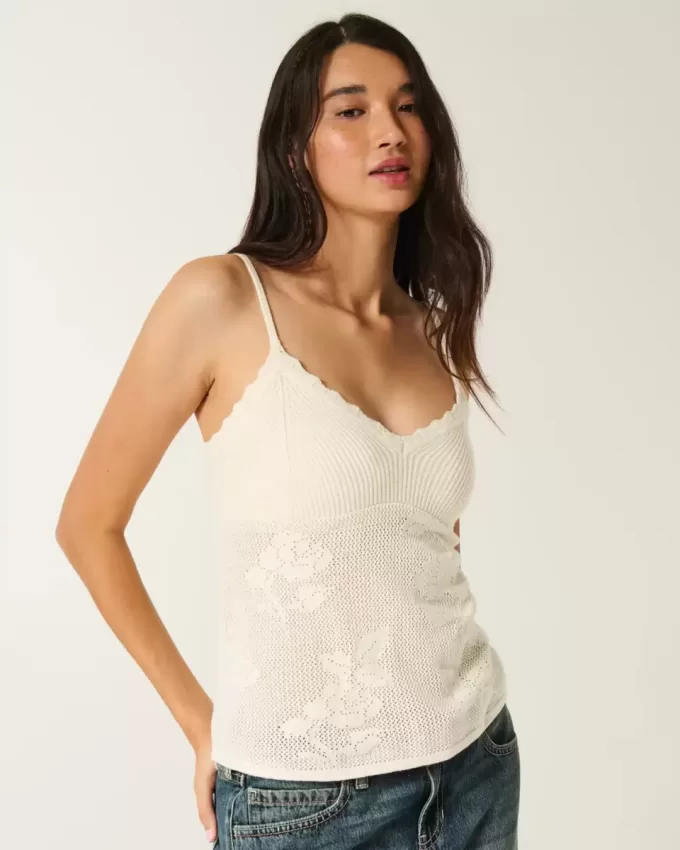 Babydoll con scollo all’americana e scollo a V stile punto croce