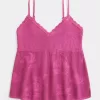 Babydoll con scollo all’americana e scollo a V stile punto croce