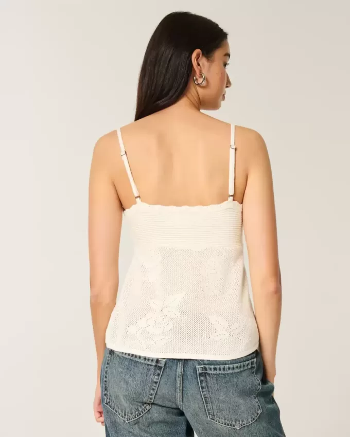 Babydoll con scollo all’americana e scollo a V stile punto croce