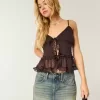 Camicetta con volant in chiffon