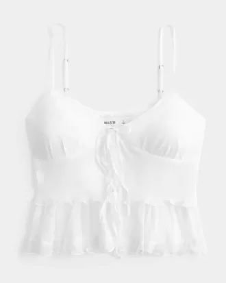 Camicetta con volant in chiffon