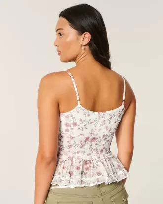 Camicetta con volant in chiffon