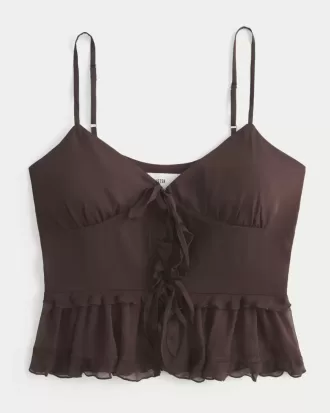 Camicetta con volant in chiffon