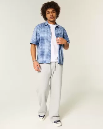 Camicia a maniche corte con tasca squadrata