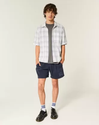 Camicia a maniche corte con tasca squadrata