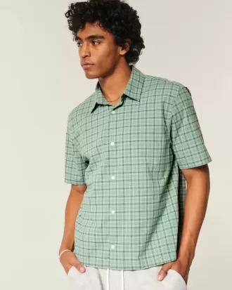 Camicia a maniche corte squadrata