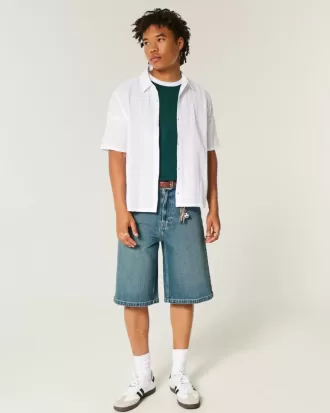 Camicia a maniche corte squadrata
