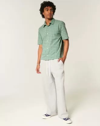 Camicia a maniche corte squadrata