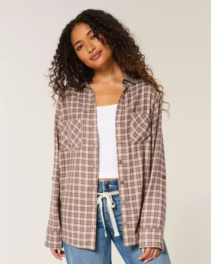 Camicia di flanella oversize