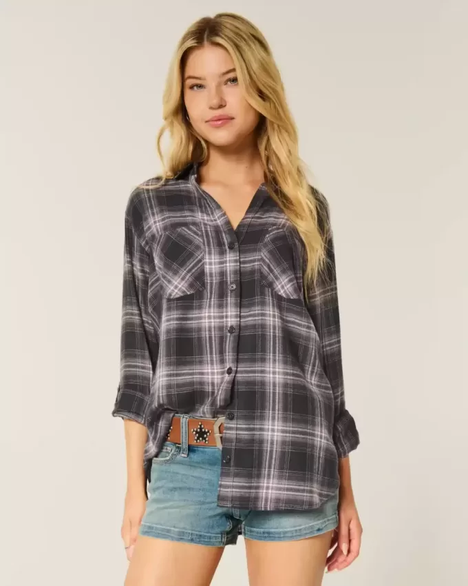 Camicia di flanella oversize