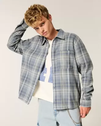 Camicia di flanella squadrata