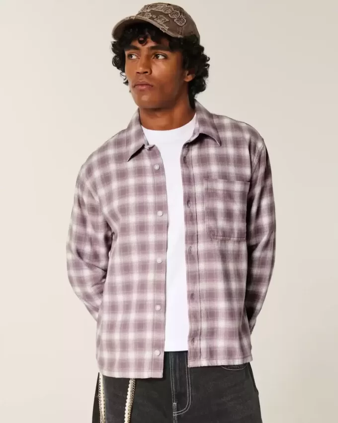 Camicia di flanella squadrata