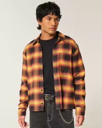Camicia di flanella squadrata