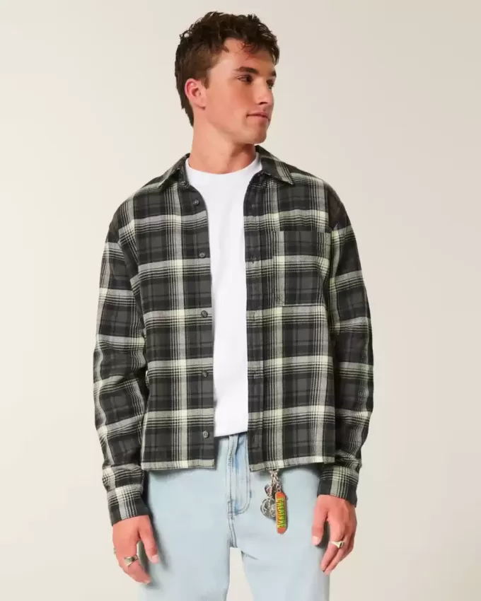 Camicia di flanella squadrata