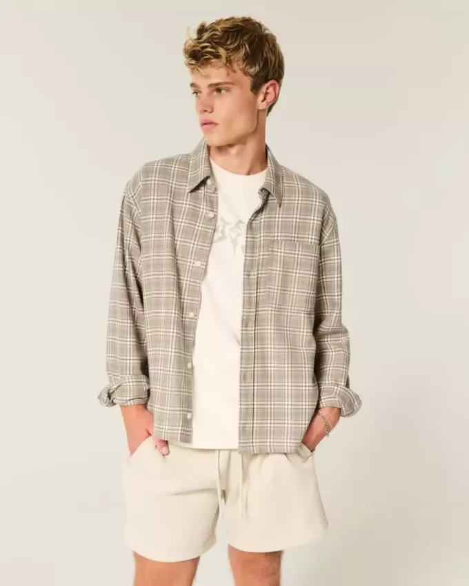 Camicia di flanella squadrata