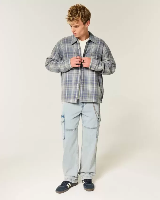 Camicia di flanella squadrata