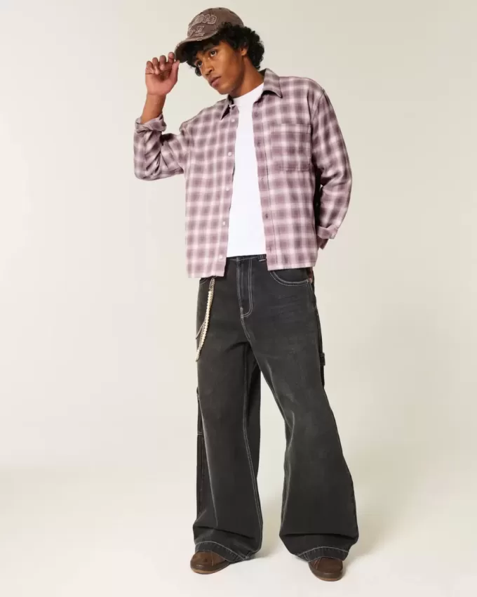 Camicia di flanella squadrata