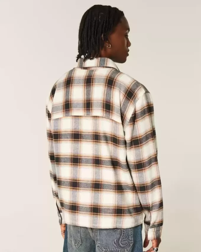 Camicia di flanella squadrata