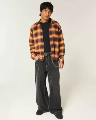 Camicia di flanella squadrata
