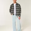 Camicia di flanella squadrata