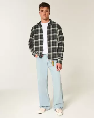 Camicia di flanella squadrata