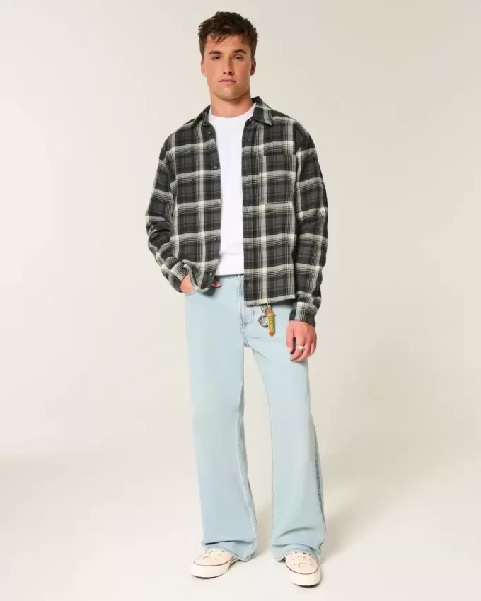 Camicia di flanella squadrata