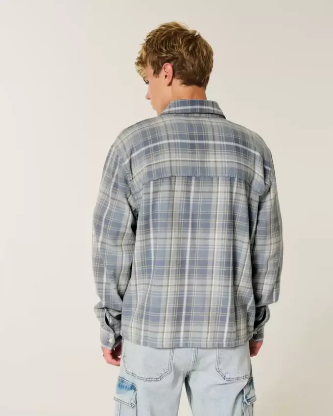 Camicia di flanella squadrata