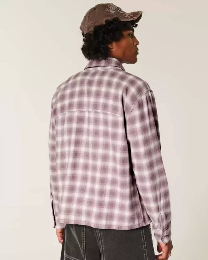 Camicia di flanella squadrata