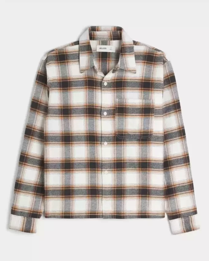 Camicia di flanella squadrata