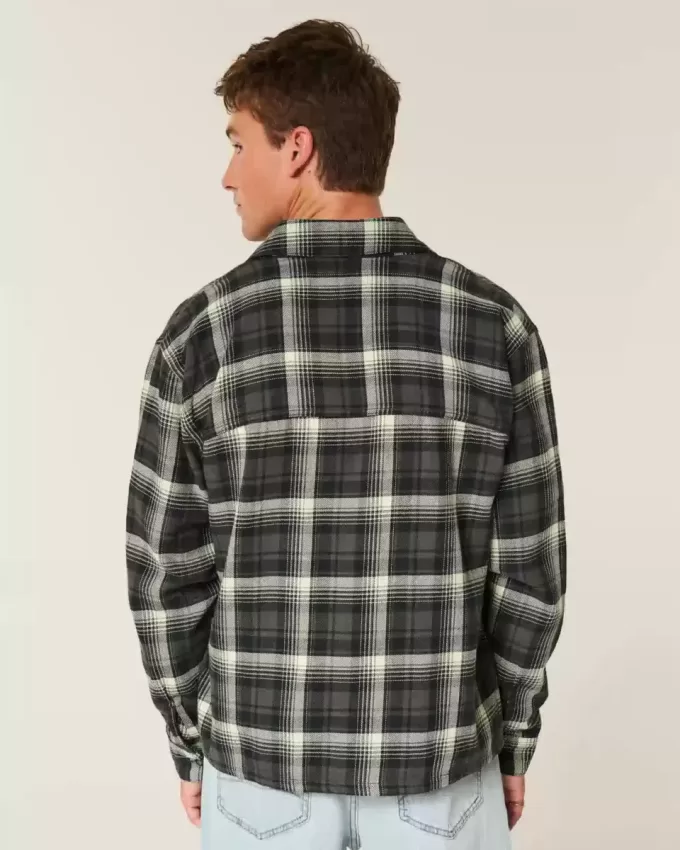 Camicia di flanella squadrata