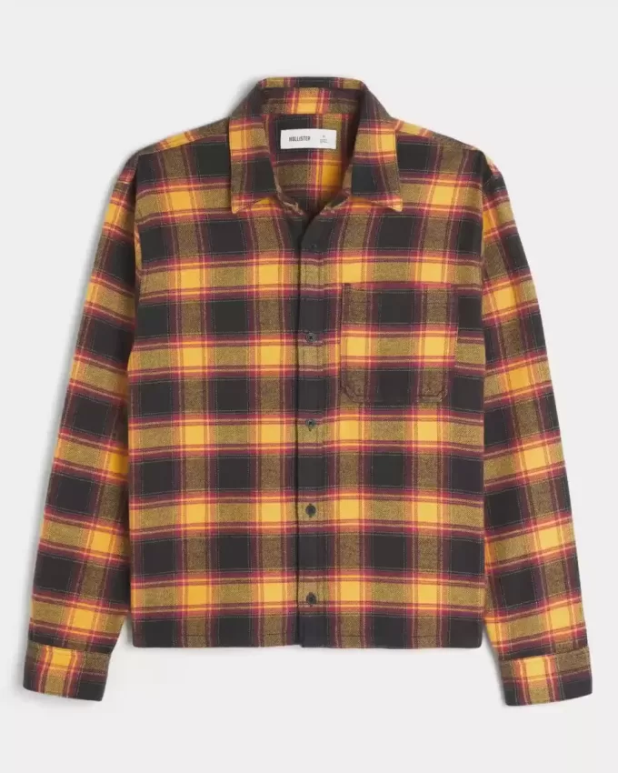 Camicia di flanella squadrata