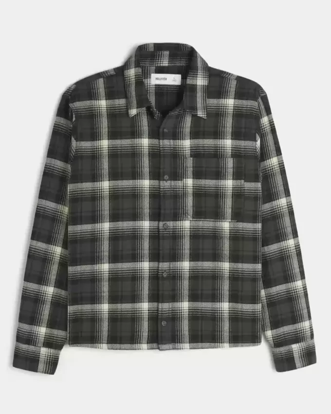 Camicia di flanella squadrata