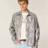 Camicia in flanella mimetica squadrata