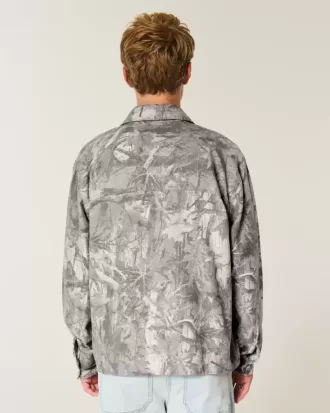 Camicia in flanella mimetica squadrata