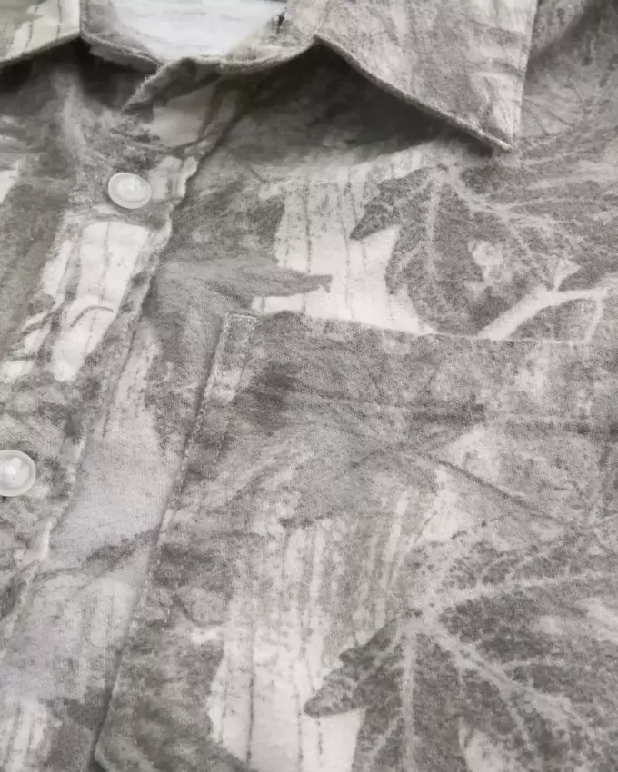 Camicia in flanella mimetica squadrata