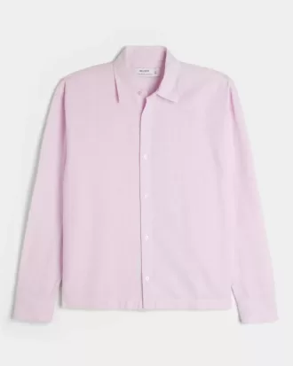 Camicia in misto lino con bottoni