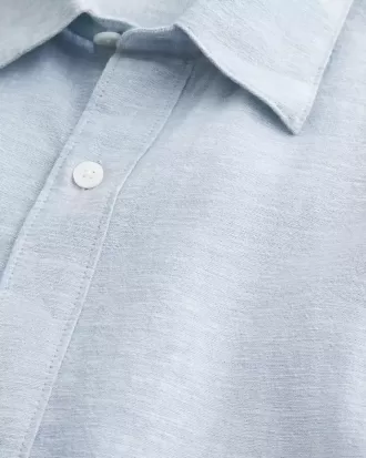 Camicia in misto lino con bottoni