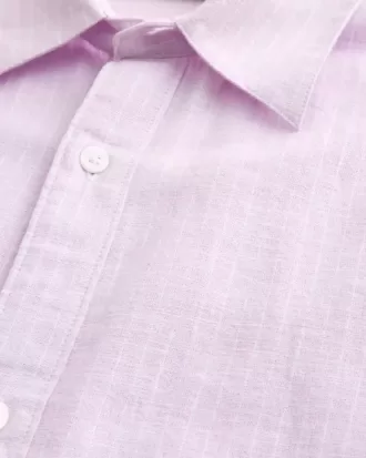 Camicia in misto lino con bottoni